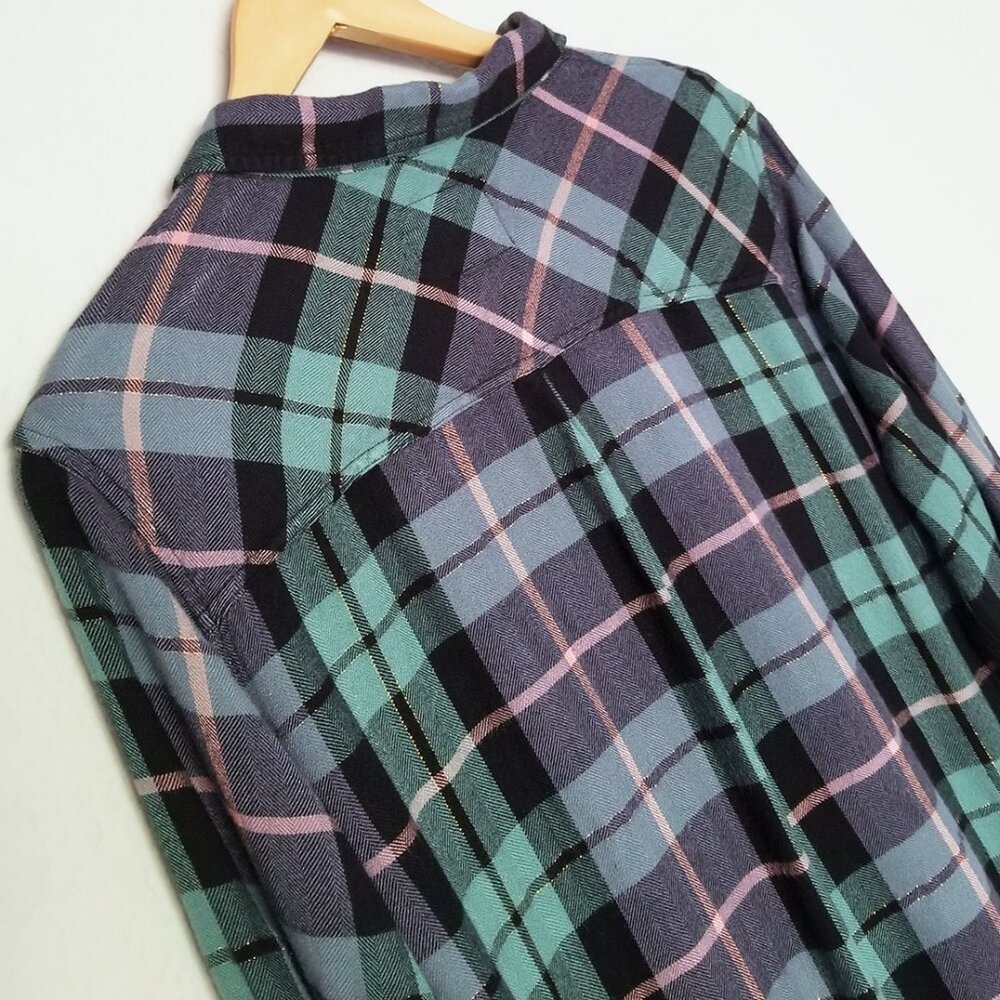 Rails Hunter Teal Navy Pink with Lurex Button dow… - image 15